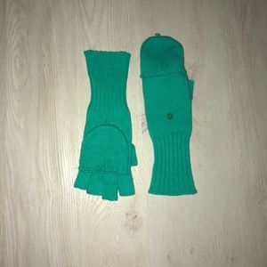 blue teal gloves
